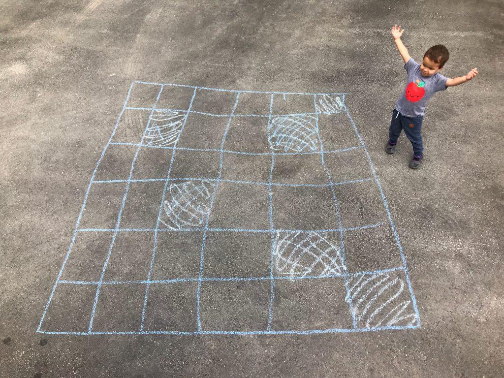 Teach kids code - chalk coding activity