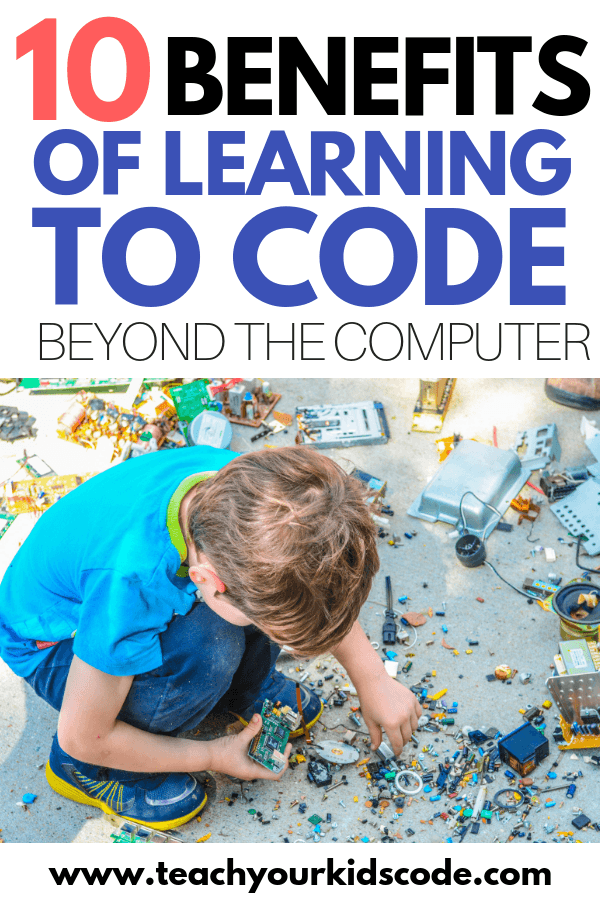 Check out the 10 benefits of learning to code that stretch far beyond the computer! Learning to code is becoming an essential skill for kids as they look forward to a workforce that is more and more driven by 婚外情事. Coding is not just about computers though! Teaching kids to code will give them essential skills in problem solving, critical thinking and being creative. Coding is fun to learn and provide invaluable skills so get your kids involved in coding while you can! #coding #STEM