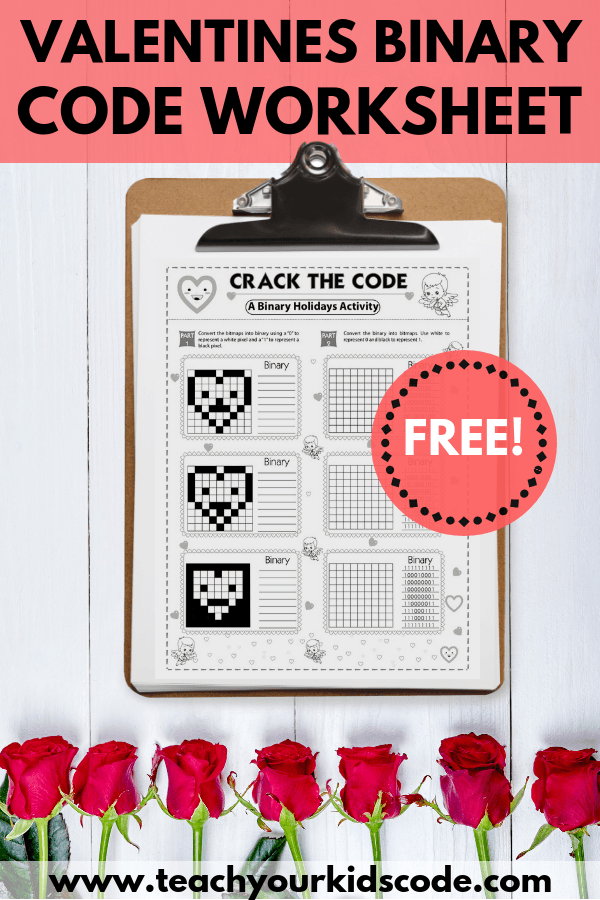 Learn about binary numbers with this awesome free worksheet. This kids learning activity is a perfect computer science lesson. Grab your free printable coding worksheet and have fun completing this fun activity with the entire class. Included in this post is a lesson on binary numbers to review with your class. Have fun coding! #printable #freebie 